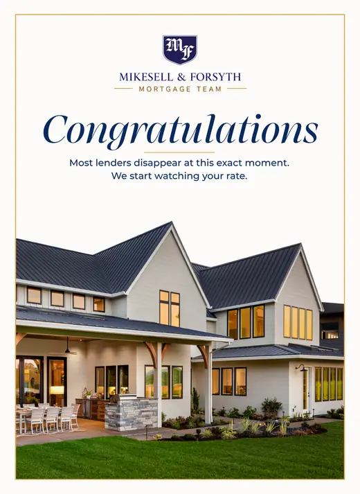 Closing card front: Congratulations